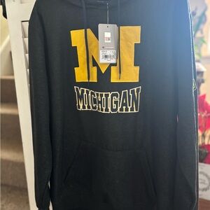 Colosseum Black and Yellow Michigan Hoodie